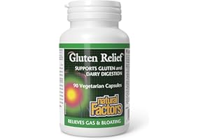 Natural Factors Gluten Relief® Digestive Enzyme, 90 Veg Caps, Enzyme Complex with Bromelain for Supporting Digestion of Glute
