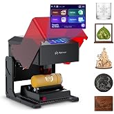 AlgoLaser Pixi 10W Laser Engraver Machine with Rotary Roller Kit | Smart Laser Engraving for Tumblers, Cups, Wood, Leather &amp; Acrylic, Beginner-friendly with 3.5" Touchscreen, No PC Required