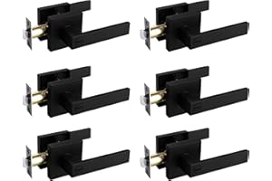 NEWBANG Solid Door Lever Handle Matte Black Finish