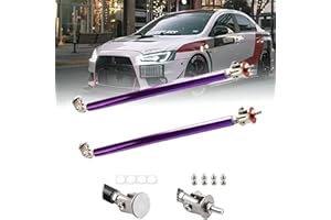 EOHMAK 2PCS Front Bumper Lip Splitter Strut Rod Tie Bars Support Rod Adjustable Compatible with Most Vehicles 3''-8'' (Purple, 20CM/7.87 inch)