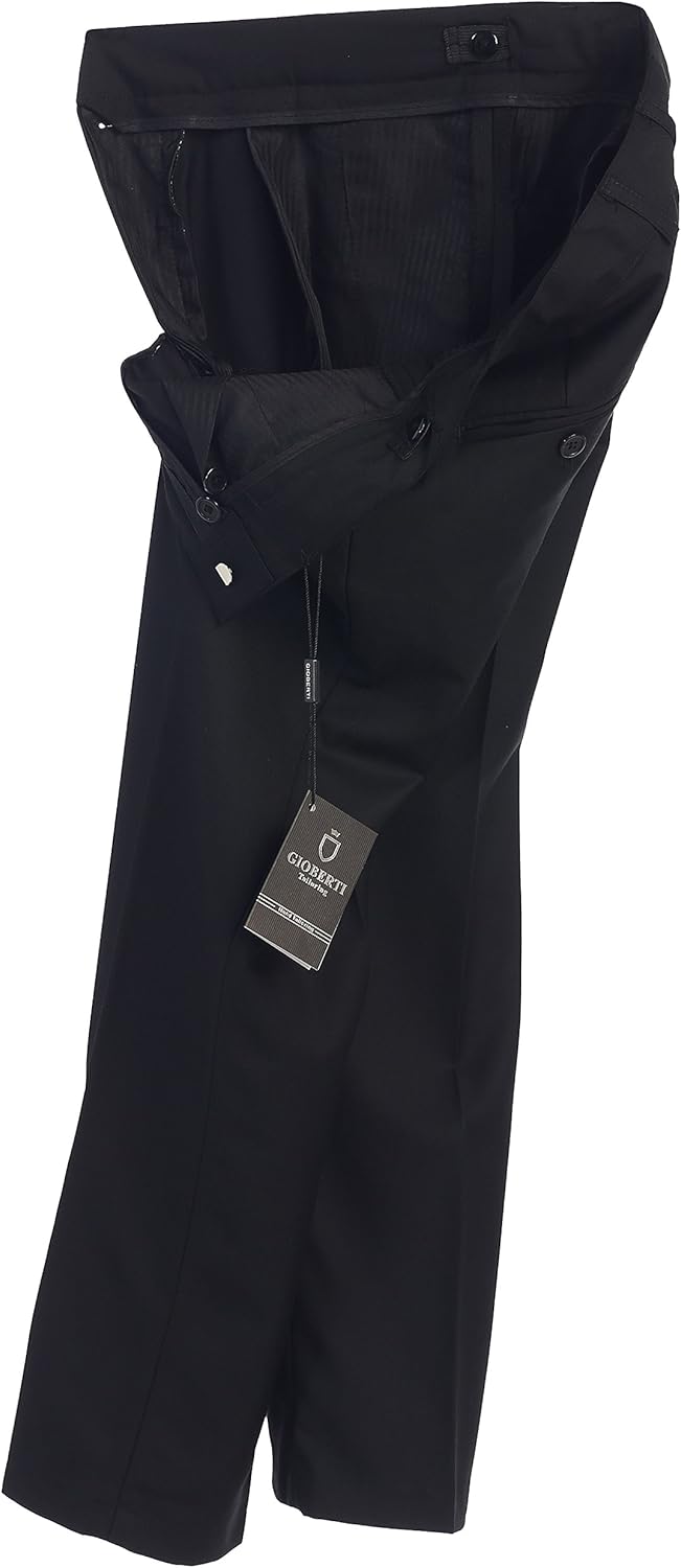 Gioberti Boys Flat Front Dress Pants: Clothing