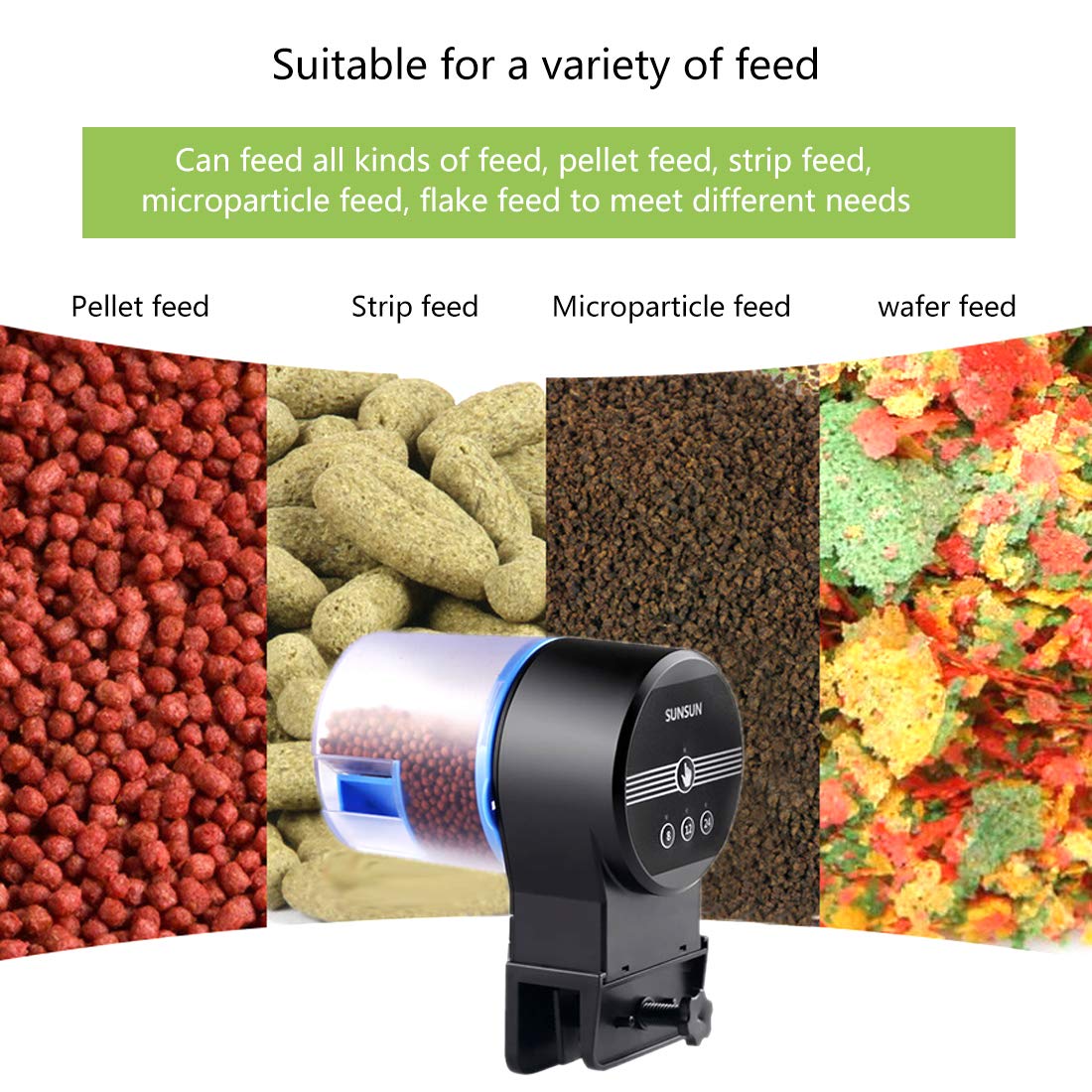 Pinmu Automatic Fish Feeder Aquarium Tank Timer Feeder Vacation Auto