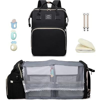 ANWTOTU Baby Diaper Bags with Changing Station,900D Oxford Waterproof Diaper Bag Backpack for Moms Dads with USB Charging Port,Large Capacity Baby Essentials(Ungrade Black)