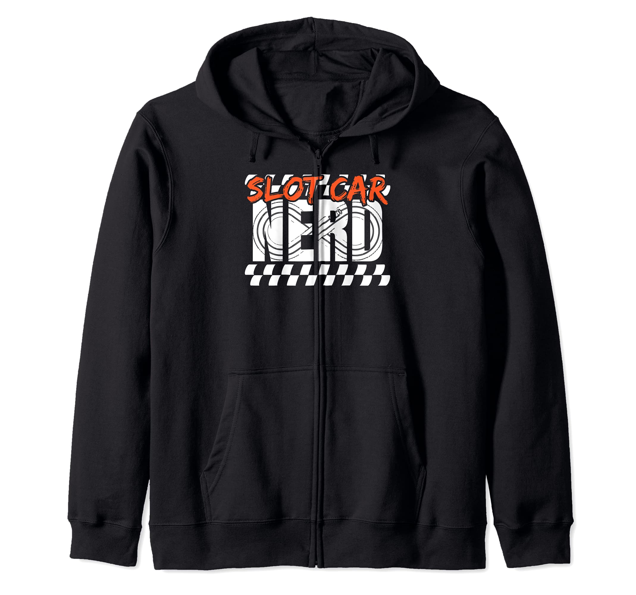 Slot Car Nerd Funny Slotcar Racing Collector Hobby Lover Zip Hoodie