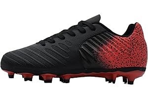 FEETHING Women Soccer Cleats Firm Ground Lace-Up Men Soccer Shoes Adult unsix Light-Weight Outdoor Training Football Sneakers