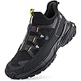 FitVille Men's Extra Wide Sneakers, Grey, Slip-On, Soft Comfortable, Arch Support, Wide Toe Box, Slip Resistant, Hiking, Walking, Running Shoes