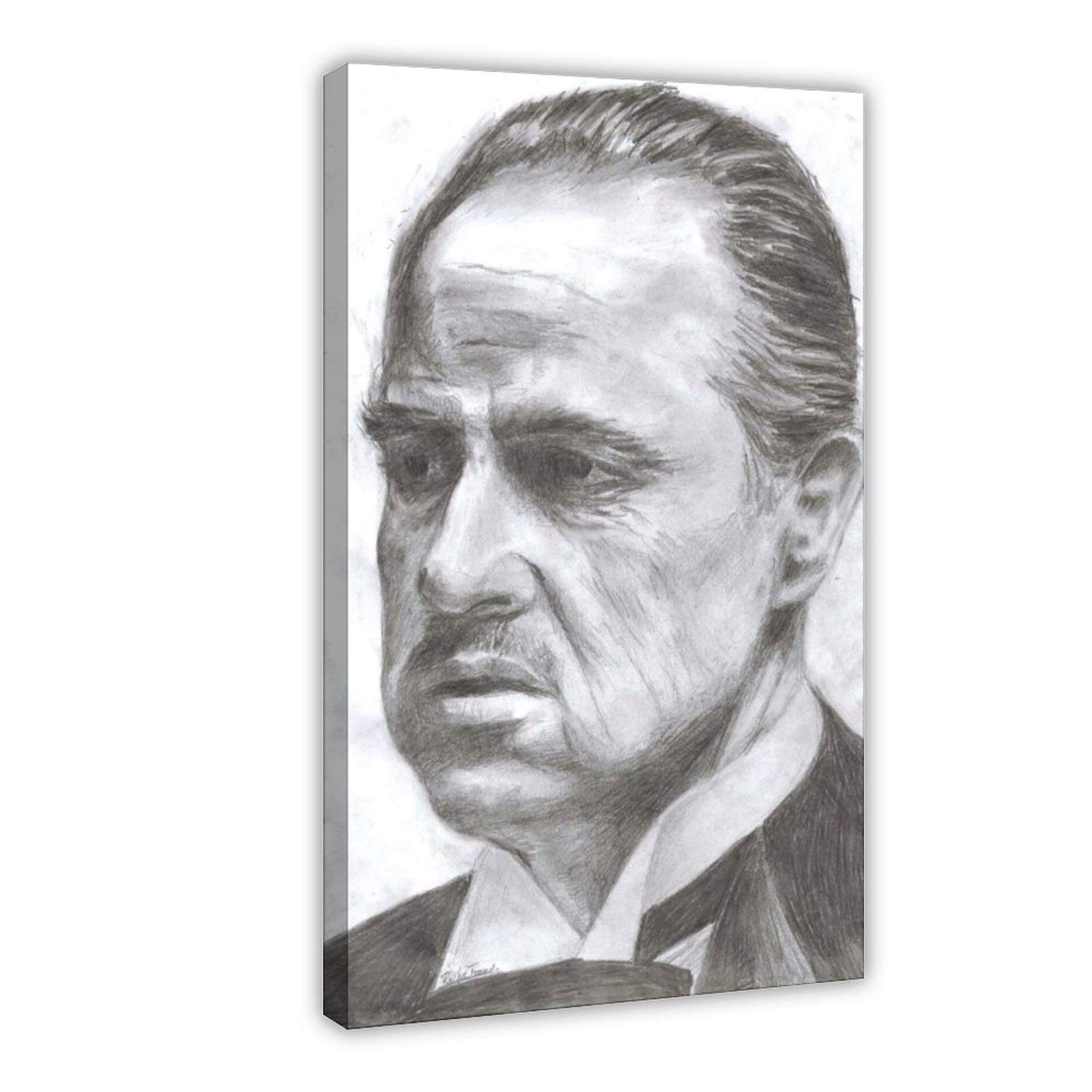 The Godfather Vito Don Corleone Actor Marlon Brando Star Poster 20 Canvas Poster Wall Art Decor Prin