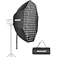 Neewer 90 cm Octagonal Foldable Softbox with Bowens Mount, Diffuser and Detachable Grid, Quick Folding Soft Box with Bag for Flash Speedlite Projector Spot Light Photo Studio