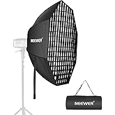 Neewer 90 cm Octagonal Foldable Softbox with Bowens Mount, Diffuser and Detachable Grid, Quick Folding Soft Box with Bag for 