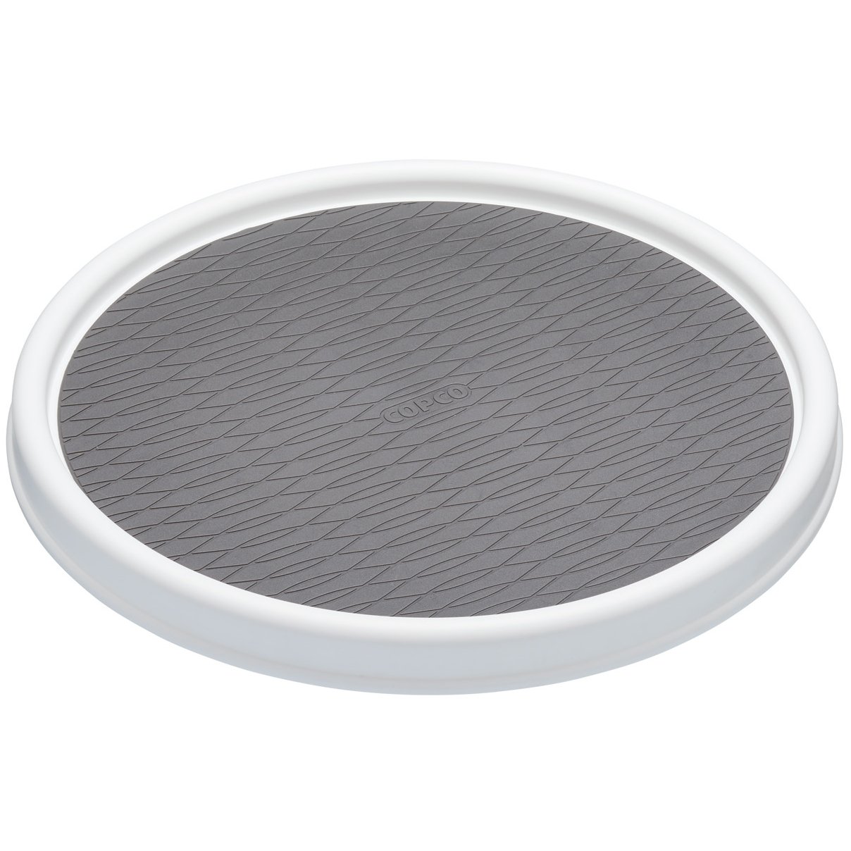Copco Basics Lazy Susan Turntable and Kitchen Cupboard Organiser, 30 cm, White/Grey