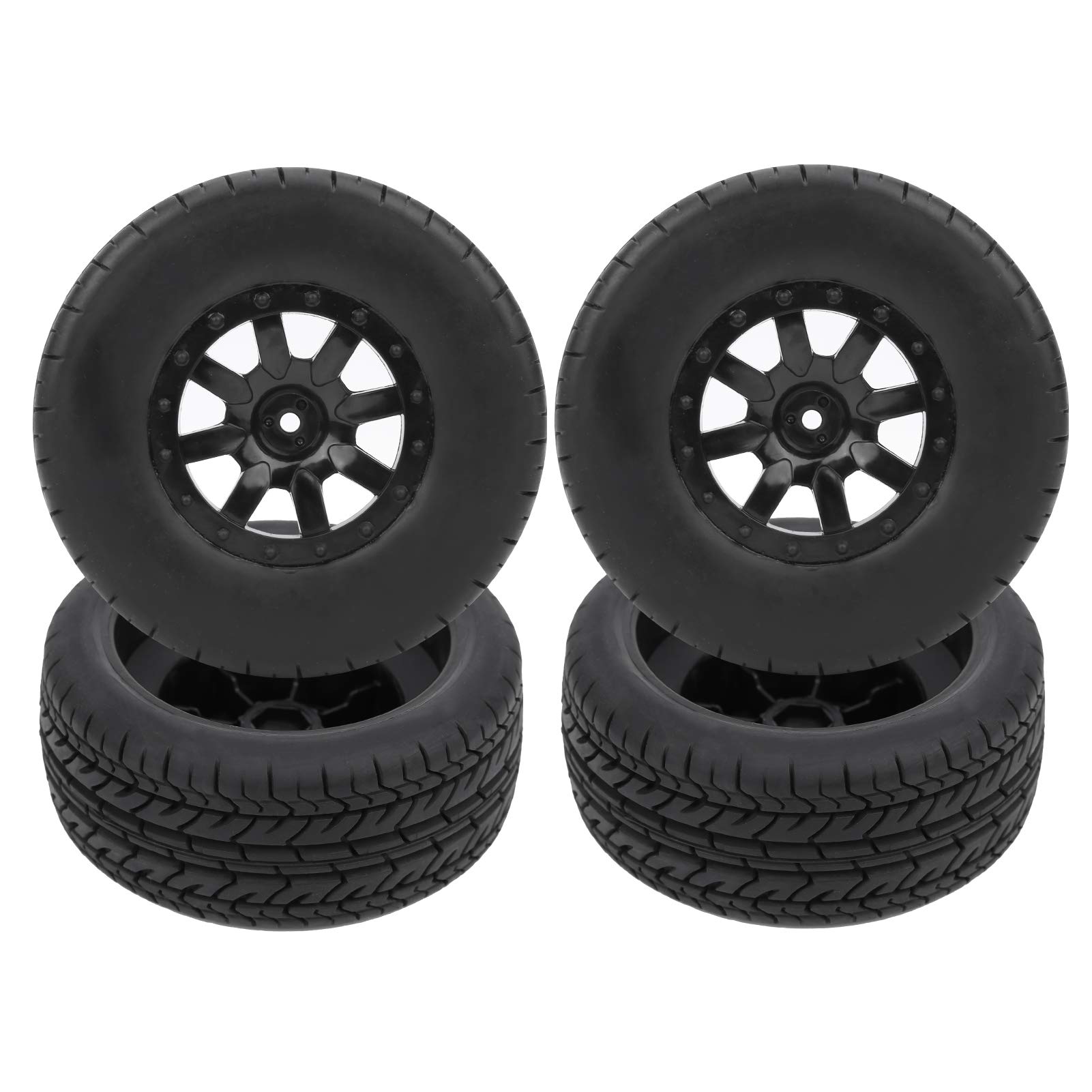 VGEBY 4pcs RC Tyre, Short Racing Truck Tyre RC Car Wheel Type for 1/10 Slash (10044)
