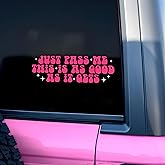 Pink Just Pass Me, This is As Good As It Gets Car Decal, Funny Saying Sticker, Inspirational Car Accessories, Vinyl Decal Waterproof 8 Inches Decals, Pink Decor for Women Mom Dad