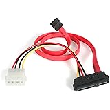 StarTech.com 18in SAS 29 Pin to SATA Cable with LP4 Power - 18in SAS 29 pin to SATA Cable - 18in SFF 8482 to SATA (SAS729PW18), Red