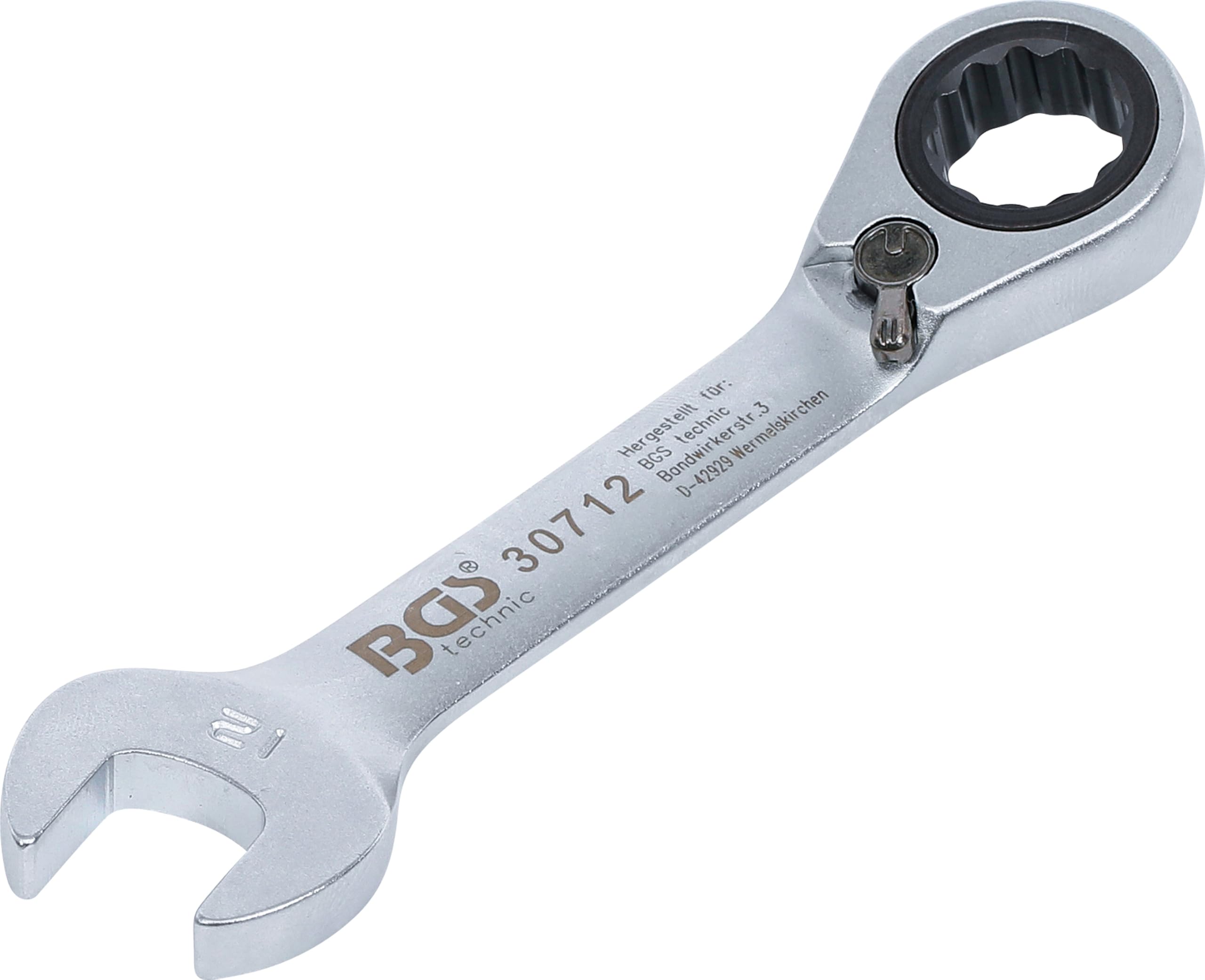 BGS 30712 | Ratchet Combination Wrench | short | reversible | 12 mm — image 1