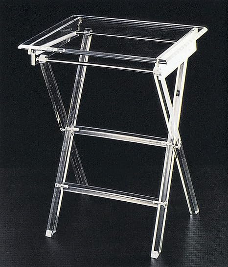 Amazon Co Jp アクリル製ルーサイト折りたたみテーブル 1 4 X 15 1 4 X 24 1 2インチ ソファの近くに最適 ホーム キッチン