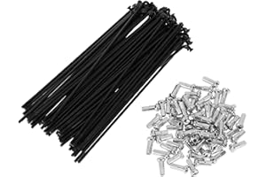 PARSLUCK 72 Set 13G Bicycle Spokes 130mm Bike Wheel Spokes Carbon Steel Black