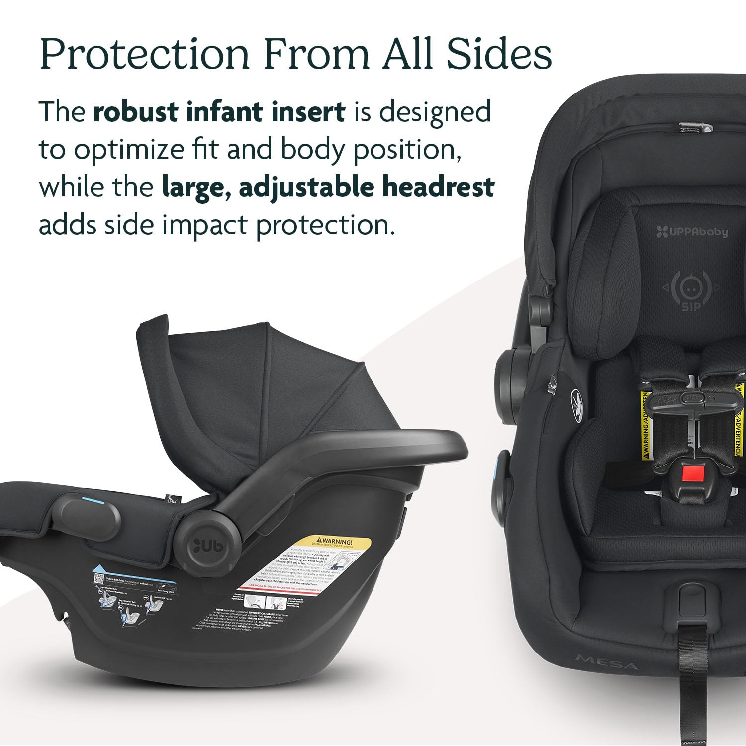 UPPAbaby Travel System - Vista V3 Stroller + Mesa V2 Infant Car Seat Combo - Toddler Seat, Rain Shield, Bug Shield, Storage Bag, Car Seat, Base + Infant Insert Included - Jake (Charcoal)