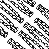 AKOLAFE 36.1 ft Long Black Chain Link 5/32" Heavy Duty Chain Bulk Metal Decorative Chain for Hanging Plants, Basket, Picture Carbon Steel Gate Chain for Outdoor Fence, Punching Bag, Clothes, Dog Leash