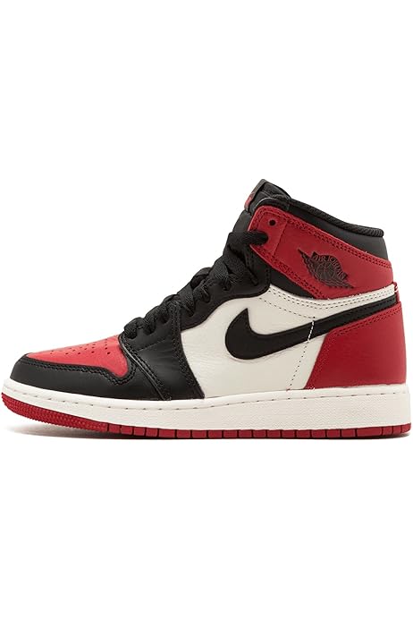 Amazon.com | Jordan Mens 1 Retro High 555088 610 Bred Toe - Size 8 