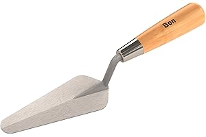 Bon 12-181 Pro Plus 5-1/2-Inch by 2-Inch Duckbill Trowel - Short Blade with Wood Handle