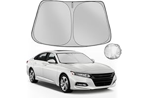 Fonowka Windshield Sun Shade for Honda Accord Sedan 2018-2025 Foldable Sun Sunshade for Car Front Window Blocks UV Rays and Heat Automotive Interior Protector Custom Fit Accessories
