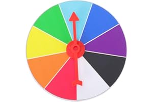 Angoily Spinning Prize Wheel Colorful Spinning Wheels Wall Mount Color Prize Wheel Lottery Wheel Creative Party Prop Spinning Game for Live Stream Carnival Trade Show (3.93X3.93X0.35 Inch)