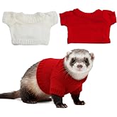 choyaxo 2pcs Guinea Pig Clothes Hamster Costume Guinea Pig Sweater Ferret Clothes Small Animal Outfit