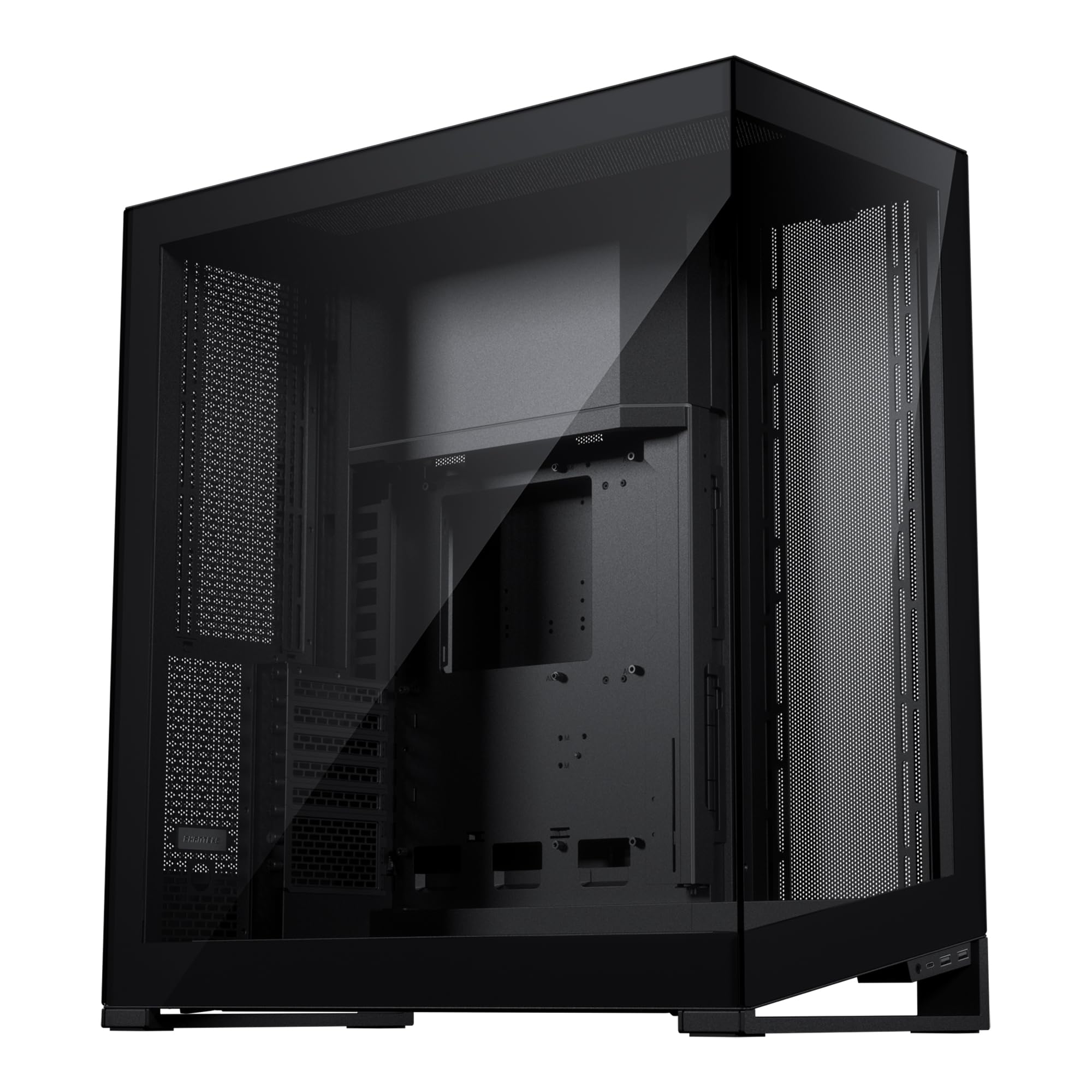 Phanteks NV9, chasis de torre completa Showcase, alto rendimiento de flujo de aire, iluminación D/A-RGB integrada, diseño de vidrio templado sin costuras, posiciones de ventilador de 11 x 140 mm (negro)
