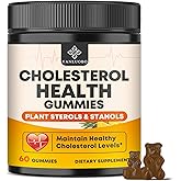 Cholesterol Supplements with 1200mg Plant Sterols & Stanols, Guggul, Bergamot, Red Yeast Rice, Cholesterol Complex Gummies Support Healthy Cholesterol Levels, Pineapple Flavor, 60 Counts