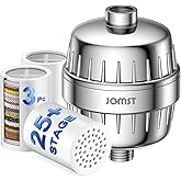 25 Plus Stages Shower Filter with 3 Cores - Maximize Shower Sediment Filtration & Reduce 97.45% Chlorine in Shower Water - For Softer Skin & Shinier Hair - Model SA-001