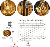 Lezonic 120 LED String Lights Mains Powered 12M Waterproof Warm White view 6