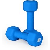 CAP Neoprene Dumbbell Pairs &amp; Sets, Color Series, Non-Slip Grip, Hex Design