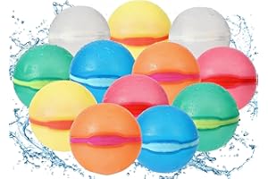 Reusable Water Balloons, 12 Pack Magnetic Refillable Water Balloons Quick Fill, Summer Fun for Kids Outdoor Pool Water Toys, Reusable Summer Outdoor Toys (12pcs)