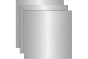 ZIQI 3 Pack 6061 T6 Aluminium Metal Sheet 12 x 12 x 1/16 Inch Thickness Flat Plain Plate Panel Aluminium Metal Sheets Plate