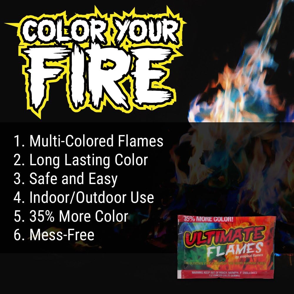 Magical Flames Ultimate Flames Color Your Fire! Now 35% Bigger and Better! (12) : Garden & Outdoor