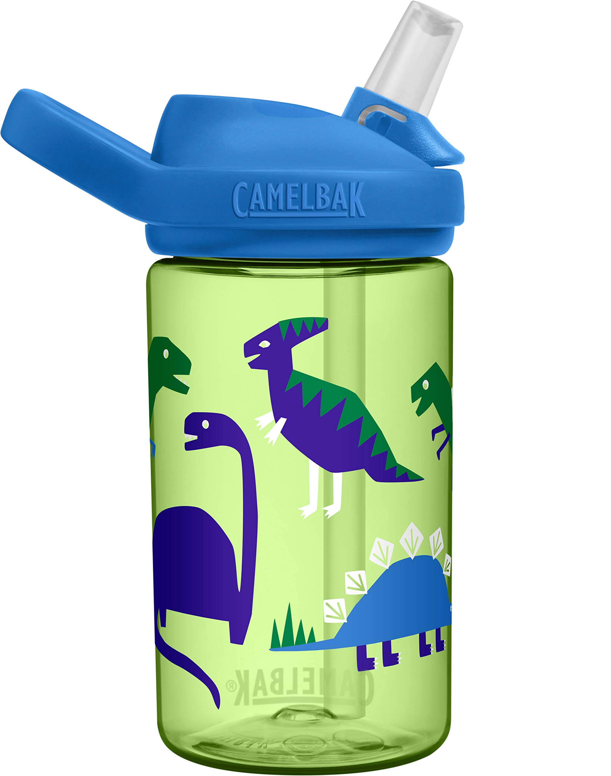 CamelBak Eddy+ Kids Bite Valve Straw Tritan Renew Water Bottle Green, 14oz - view 5
