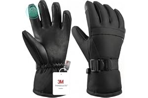 Pnosnesy Ski Gloves, Warmest Waterproof and Breathable Snow Gloves for Cold Weather, Fits Both Men & Women,for Parent Child O