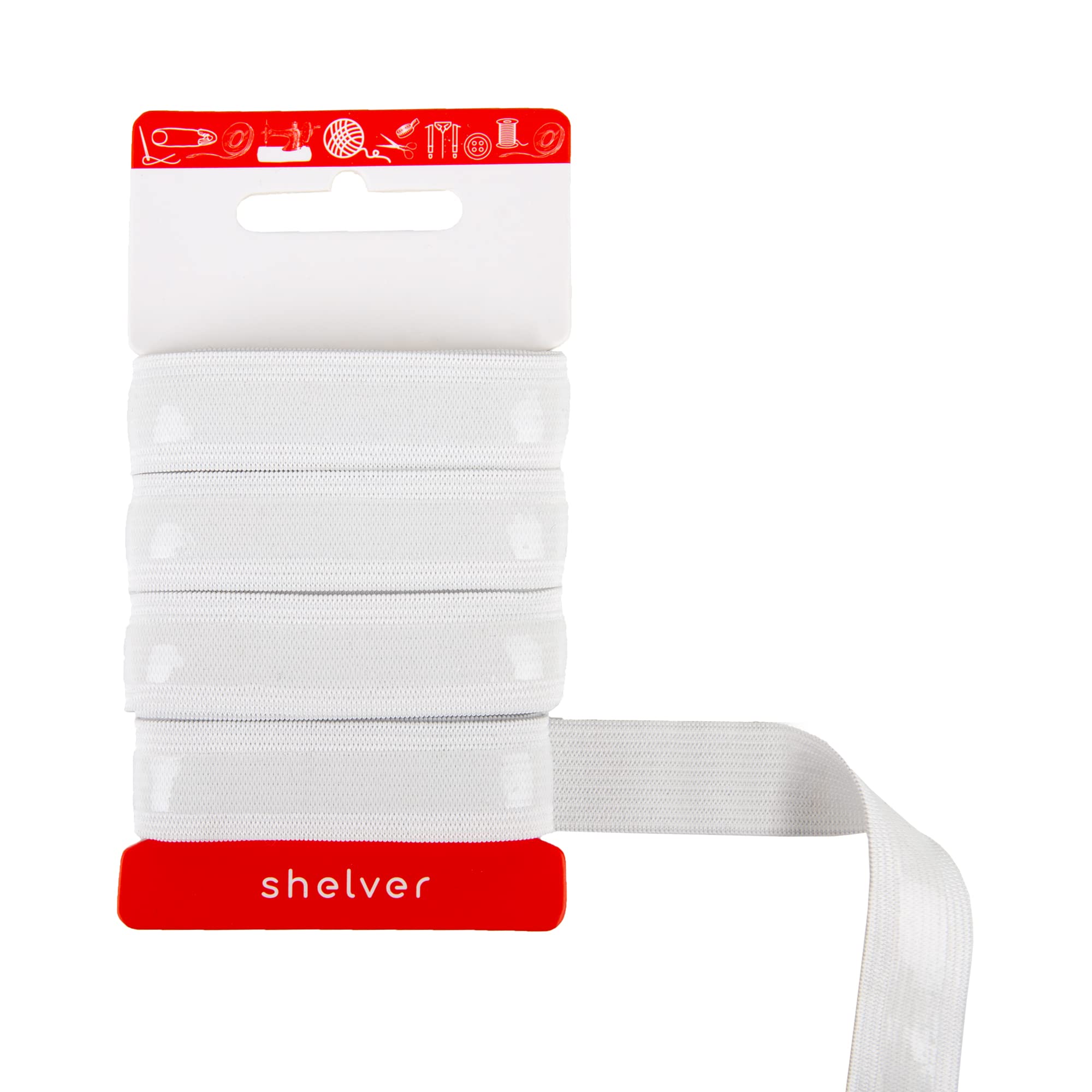 Non-Slip Elastic, Gripper Silicone Elastic for Sewing, 20mm, 5 Meters, Black or White