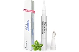 Swissker by Swissklip ShinePen Teeth Whitening Pen, Instant Results Whitening Pen, Enamel-Safe with Peppermint Flavor, Easy to Use, Made in USA