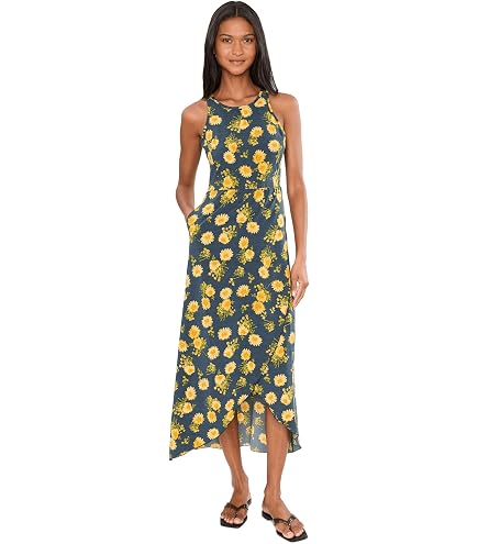 toad and co dresses Toad&Co Women Camellia Tank Dress Black/Salt Print X-Small at Amazon Women's Clothing store Yoko V Neck Maxi XX-Large breathable eco Kleur:Donkervlootblou
