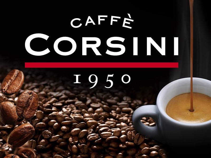 Cafè Corsini Espresso en grano, 1kg. Selección de granos de café para una mezcla de sabor intenso y cremoso