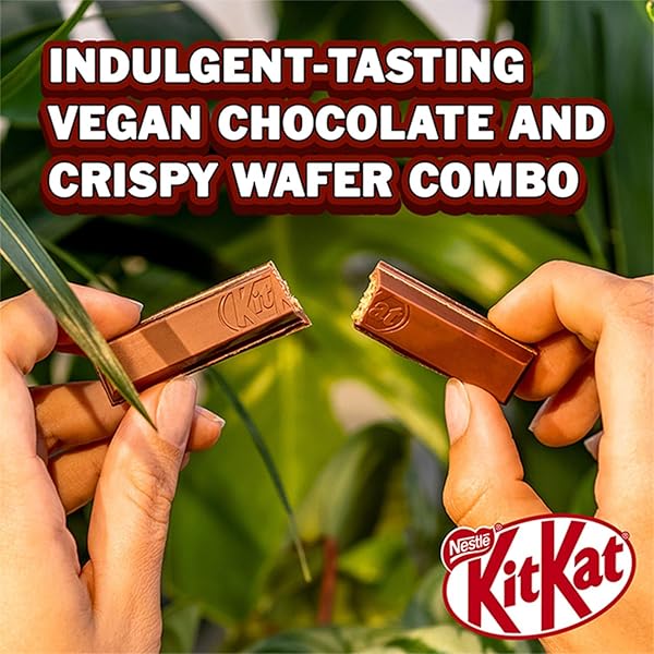 KITKAT VEGAN 4 FINGER BAR, 41.5G – PLANT BASED CHOCOLATE WAFER BAR, DAIRY FREE HEALTHY CHOCOLATE, 1.46 OUNCE