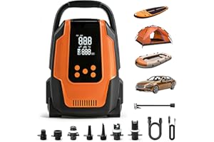 50 PSI Paddle Board Pump & Tire Inflator,Multi-Function SUP Electric Air Pump, Auto-Off Inflation & Deflation Function with 1