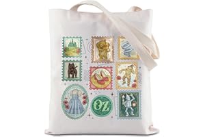 ZJXHPO Wizard Post Stamps Tote Bag Off To See Wizard Reusable Grocery Shopping Bag OZ Movie Handbag