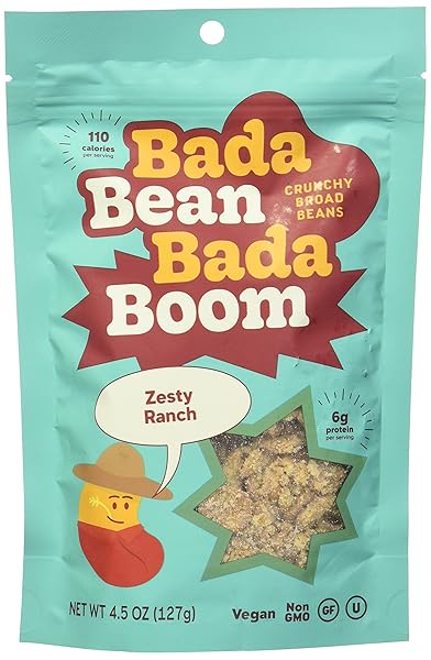 ENLIGHTENED BADA BEAN BADA BOOM CRUNCHY BROAD BEANS SNACKS, RANCH, 4.5 OUNCE