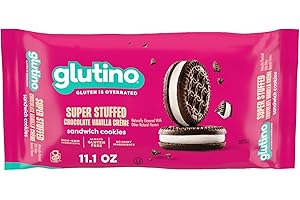 Glutino Super Stuffed Chocolate Vanilla Cream Cookie, 11.1 Ounce