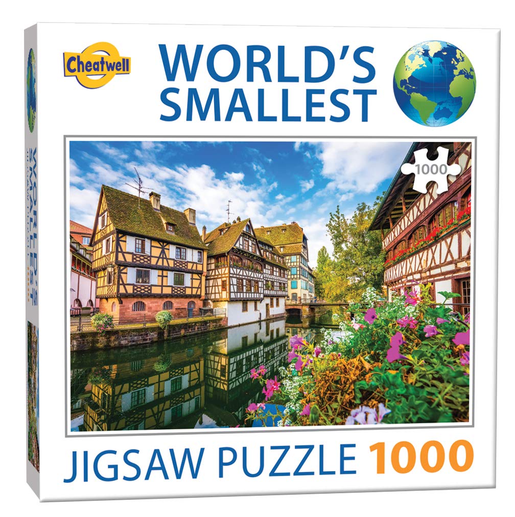 Cheatwell Games World's Smallest 1000 Piece Puzzle Strasbourg, Red — image 1