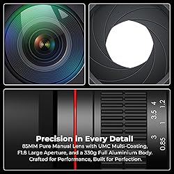 F 85mm f1.8 Portrait Lens - MF for Nikon