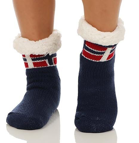MATYFASHION Herren Hüttensocken/warme Strümpfe mit ABS Sohle und Innenfell BF 0057
