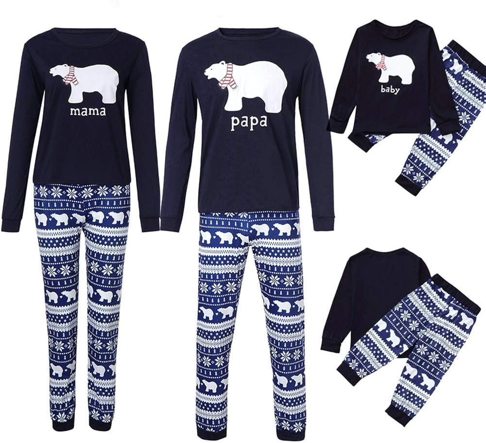 mama bear and baby bear pajamas